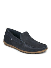 Load image into Gallery viewer, Bugatti Mens Navy suede moccasin 321AwF