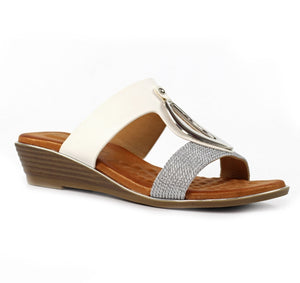 Lunar Portland mule white