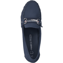 Load image into Gallery viewer, Marco Tozzi navy loafers
