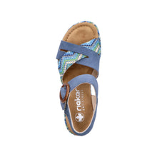 Load image into Gallery viewer, Rieker Women's Wedge Sandal - Blue | 69469-14
