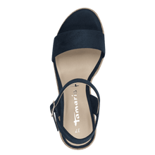 Load image into Gallery viewer, Tamaris Navy wedge 28300
