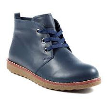 Load image into Gallery viewer, Lunar clair Navy Leather Ankle Boot
