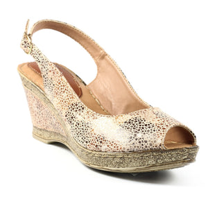 Lunar Doretta Beige Wedge Sandal